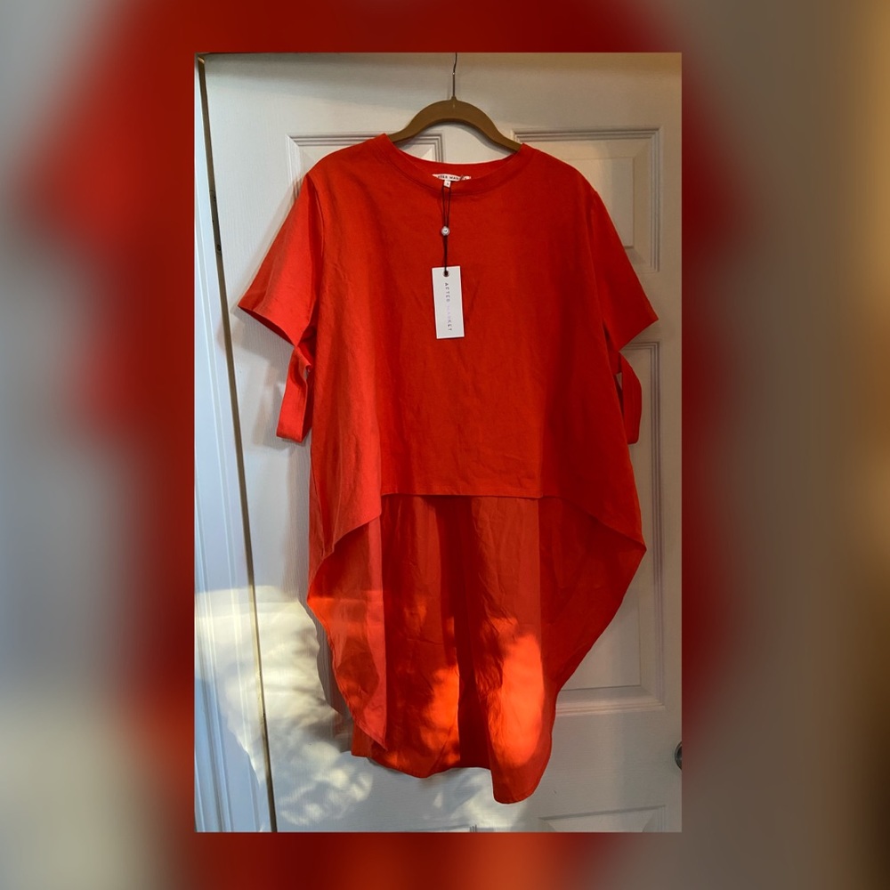 NWT After Market orange hi low top size large
